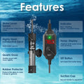 25W Compact Adjustable Aquarium Heater with Dry-Run & Overheat Protection