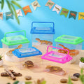 LemonRoad 15 Pcs Plastic Reptile Terrarium Carrier Cage