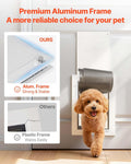 VEVOR 2-Flaps Dog Door, with Aluminum Frame, Metal Closing Panel and Lock, Strong and Weatherproof Dog Door for Interior