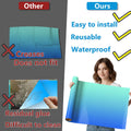 Aquarium Background - Static Cling Fish Tank Sticker - Black Blue Gradient | Easy Install for Glass Tanks, No Residue, R