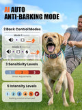 2-in-1 Dog Bark Collar with Remote & Training Collar, 5-120 lbs