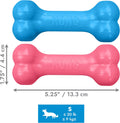 KONG Puppy Goodie Bone - Stuffable Toy - Natural Rubber Chew for Puppies - Toy for Teething - for Small Puppies - Blue