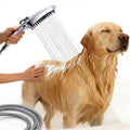 G-Promise 3 Mode Dog Shower Attachment with Pause Mode, Dog shower Sprayer with 100 Inches Hose, Metal Diverter, Adhesive Holder, for Fast and Easy Dog Bathing and Cleaning Indoor and Outdoor(Chrome)