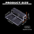 Aquarium Lid Clips 8mm Acrylic Aquarium Cover Bracket 20Pcs
