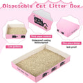 Amyhill 30 Pack Disposable Cat Litter Box Paper Pet Trays