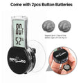 REPTI ZOO Magnetic Reptile Thermometer and Humidity Gauge, Digital LCD Temperature Humidity Monitor, Tank Terrarium Temp