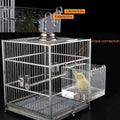 HOSUKKO Bird Bath for Cage No-Leakage 6.4inch x 6.4inch Acrylic Clear Bird Bathtub Parrot Parakeets Shower Bird Feeder for Cage Bathtub Box for Small Bird Parrot with 4 Hooks