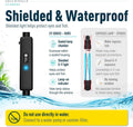 AquaMiracle 8W In-line U - V Clarifier for Aquarium Green & Cloudy Water