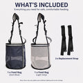 Horse Feed Bag,Heavy Duty Muzzle Feed Bag with Adjustable Strap,Comfort Neck Pad,Nose Pad and Double Waterproof Bottom M