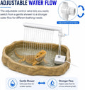 Adjustable Water Flow Bearded Dragon Shower with 3 Floating Toys & 3 Colorful Balls, Reptile Shower Kit, Bearded Dragon 