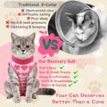 EMUST Cat Surgery Recovery Suit Female, Kitten Onesie for Abdominal Wounds