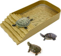 PINVNBY Reptile Bathing Pool Plastic Tortoise Food Dish with Ramp Reptile Food Dish & Water Bowl Tortoise Habitat Access