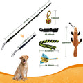 GRETMIX Flirt Pole for Dogs, Interactive Dog Toys Extendable Teaser Wand with Lure Chewing Toy, Chase and Tug of War for Small Medium Large Dogs Training Playing Exercise