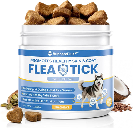 Flea and Tick Soft Chews for Dogs, 120 Count