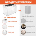 AZV Reptile Terrarium Starter Kit,8 Piece 3.2-Gal Clear PC Hermit Crab Tank