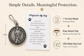 St Francis Medal for Dogs Collar Pendant with Saint Pet Prayer Car