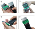 Professional Animal Stainless Steel Attachment 9 Color Guide Comb Set,Compatible with Andis, Oster A5, Wahl KM Series Cl