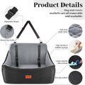 Wooaidagg Dog Car Seat for Medium & Large Dogs Up to 55lbs, Memory Foam Cushion, Washable Cover, Safety Straps & Non-Sli