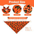 Halloween Dog Bandanas Large 3PCS, 6 Pattern Fall Scarf for Boy Girl