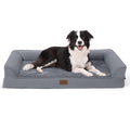 COZY KISS Orthopedic Dog Bed for Extra Large Dog, XL Pet Sofa, Bolster Foam Bed with Sides, Non-Slip and Egg-Crate Big Dog Couch Bed with Washable Removable Cover, U-Shaped, 42x30x7.5 inch, Grey