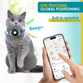 Cat Tracker, Cat Tracker Collar with Safety Elastic Buckle, Works with Any Collar, GPS Tracker for Cats, Compatible with