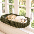 CHEERPALS Cat Window Perch for Indoor Cats Hammock for Window with Reversible Cushion, Foldable Cat Window Bed for Large