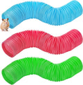 ZENFUN 3 Packs Hamster Fun Tunnels, Pet Mouse Plastic Tube, Collapsible Plastic Tunnel, Tube Pet Hideaway, Training Hide