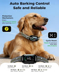 ROJECO 2-in-1 Dog Shock Collar & Dog Bark Collar,Smart Anti-Barking