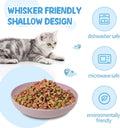 [8 Pack] Cat Dishes Whisker Friendly, Shallow Wide Pet Food and Water Bowl, Durable Wheat Straw Cat Bowls for Indoor Outdoor Cats