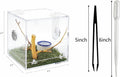 AWXZOM Spider Terrarium, Acrylic Reptile Breeding Box Jumping Spider Enclosure with Dropper Tongs Snail cage, Cricket En
