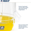 Prevue Pet Products Classic Round Bird Cage - Yellow and White