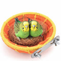 KATUMO Bird Nest, 5.3in Parrot Breeding Nest Bed with Natural Coconut Fiber Bedding for Budgie, Parakeet, Cockatiel, Conure, Lovebird, Canary, Finch, Small Birds