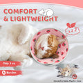 GoGoPaw Cat Cone Collar Soft to Stop Licking, Adjustable, Foldable Lightweight Kitten Cones After Surgery Recovery for Cats & Kittens, Cat Cone Alternative, Easy Eating (Pink, S)