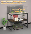 Mondazie 10-20 Gallon Fish Tank Stand, 24" L x 12" W x 20.5" H, Black