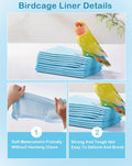 Niwaes Disposable Bird Cage Liner Birds Cage Liners Super Absorbent Birdcage Liners Parakeet Cage Training Accessories with Quick-Dry Surface for Cockatiels Canaries Parrots