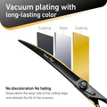 Fenice Peak 8'' Black Dog Grooming Scissors Goldern Curved Scissors with Ergonomic Offest Handle and Pattern Screw Pet Grooming Trimming Shears Durable and Sharp 440C