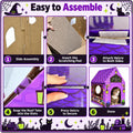 Cinrobiye Cardboard Cat House with Scratcher, Indoor Cat Condo Cat Cave Hideout with Scratch Pad, Cardboard Cat Playhous