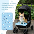 Nuanchu Dog Stroller Cooling Mat, Waterproof Gel Pet Cooling Pad for Summer, Washable Cat Sleeping Blanket, Portable Ice Gel Travel Mat for Cats, Crates, Car Seat(11.81 x 19.69 Inches,Sky Blue Bear)