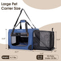 Large Cat Carrier Soft Sided, Expandable Portable Small Dog Carrier, 19.7"x13.8"x13.8" Car Travel Folding Comfortable De