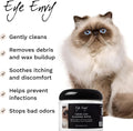 Eye Envy Fresh Ear Cleaning Wipes for Cats. Made in The USA from Natural Ingredients. Unscented. Safe and Non-Irritating. Removes Dirt, Debris, and Wax buildup. 60 Count.