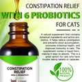 Cat Constipation Relief, Cat Laxative Constipation Relief, 100% Natural Laxative with 6 Probiotics Stool Softener, Promotes Digestive Health - 2 fl oz