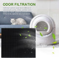 KUILONGT Double Thickness 10 Pack Cat Litter Box Charcoal Filters, 6.4 x 4.5Inches Replacement Odor Control Air Filters for Cat Litter Box(VN Filters)
