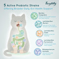Lickable Cat Probiotic Treats, Daily Gut Health Digestive Immune Support