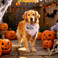 Huhumy 100 Pcs Halloween Dog Bandanas Bulk Bandanas for Medium Large Dogs