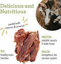 Farm Hounds - Pork Jerky - Premium Natural Jerky for Dogs - 100% Humanely Raised Pork - Break-to-Size - Great for Training & Treats - No Added Fillers - Made in USA - 3.5 oz - 1 Pack