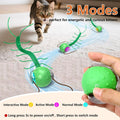 Giociv Interactive Cat Toys for Bored Cats, with Chirping, Centipede Motion Wake-up Super Motor Cat Ball on Rug