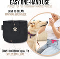 Dog Treat Pouch, Black Pocket Sized Training Reward Pouch - Lightweight Dog Treat Holder with Magnetic Flap for Stabilit