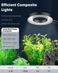 Pawfly 6 W LED Aquarium Light for 1 to 5 Gallon Fish Tanks Clip On Fish Tank Light USB Moving Aquarium Lamp with Full Sp