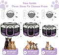 MZNZ Dog Cat Playpen, Portable Small Animal Playpen Crate Indoor for Dogs Cats Rabbits, Foldable Guinea Pigs Bunny Cage Enclosure Outdoor, Pop Up Dogs Cats Tent Kennel with Carrying Case, Purple