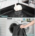 Rabbit Playpen，Small Animal Cage with Waterproof Mat, 48" L*48" W*24" H Metal Hedgehog with Door, C&C Cage for Guinea Pi
